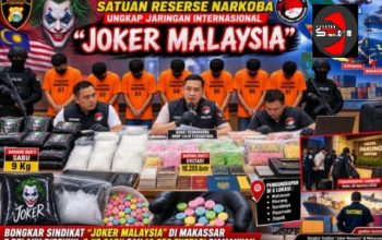 Polrestabes Makassar Bongkar Jaringan Narkotika Internasional “Joker Malaysia”, 7 Tersangka Diamankan